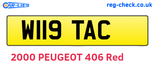 W119TAC are the vehicle registration plates.