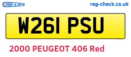 W261PSU are the vehicle registration plates.