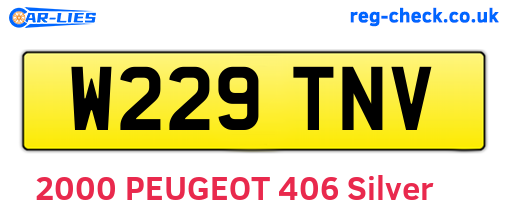 W229TNV are the vehicle registration plates.