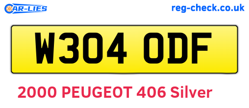 W304ODF are the vehicle registration plates.