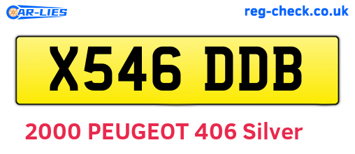 X546DDB are the vehicle registration plates.