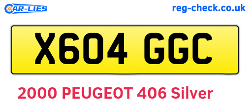 X604GGC are the vehicle registration plates.