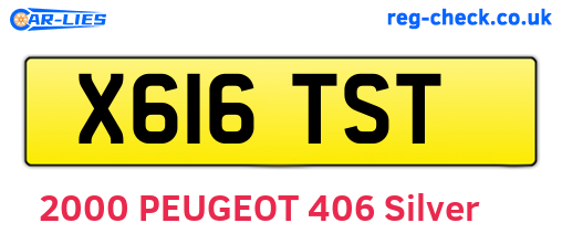 X616TST are the vehicle registration plates.
