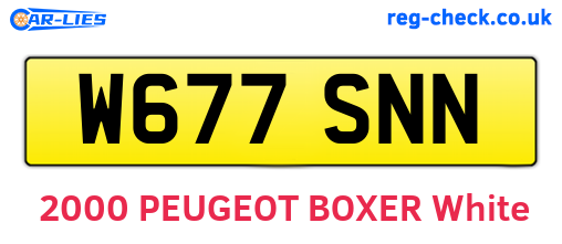 W677SNN are the vehicle registration plates.