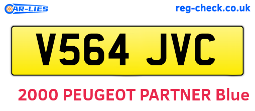 V564JVC are the vehicle registration plates.