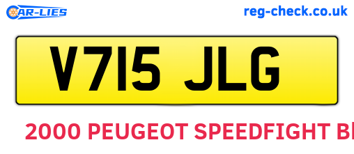 V715JLG are the vehicle registration plates.