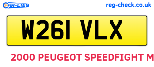 W261VLX are the vehicle registration plates.