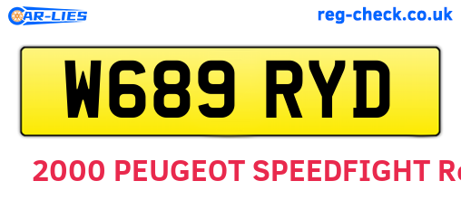 W689RYD are the vehicle registration plates.
