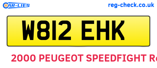 W812EHK are the vehicle registration plates.