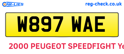 W897WAE are the vehicle registration plates.