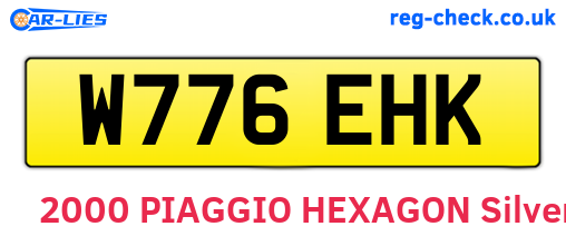 W776EHK are the vehicle registration plates.