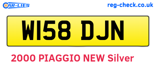 W158DJN are the vehicle registration plates.