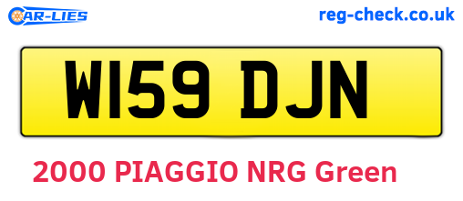W159DJN are the vehicle registration plates.