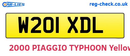 W201XDL are the vehicle registration plates.