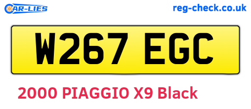 W267EGC are the vehicle registration plates.