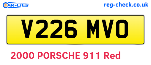 V226MVO are the vehicle registration plates.