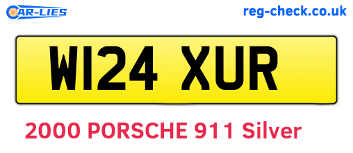 W124XUR are the vehicle registration plates.