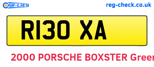 R13OXA are the vehicle registration plates.