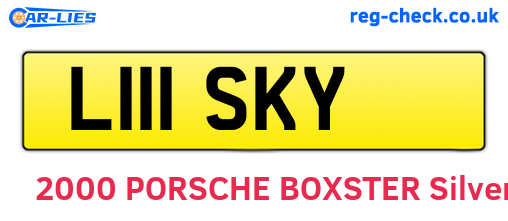 L111SKY are the vehicle registration plates.