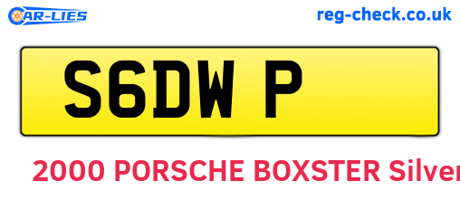 S6DWP are the vehicle registration plates.