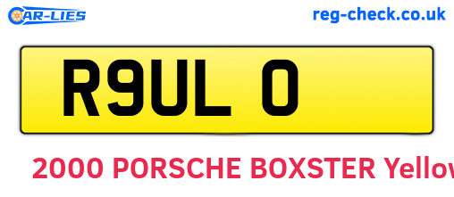 R9ULO are the vehicle registration plates.