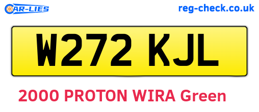 W272KJL are the vehicle registration plates.