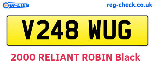 V248WUG are the vehicle registration plates.