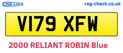 V179XFW are the vehicle registration plates.
