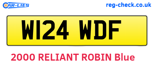 W124WDF are the vehicle registration plates.