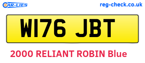 W176JBT are the vehicle registration plates.