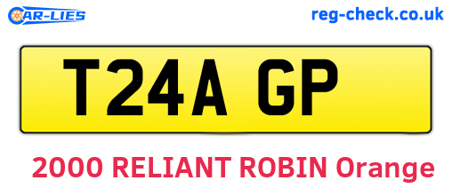 T24AGP are the vehicle registration plates.