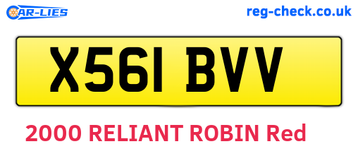 X561BVV are the vehicle registration plates.