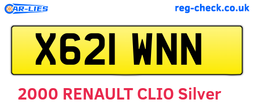 X621WNN are the vehicle registration plates.