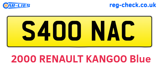 S400NAC are the vehicle registration plates.