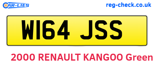 W164JSS are the vehicle registration plates.