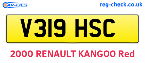 V319HSC are the vehicle registration plates.