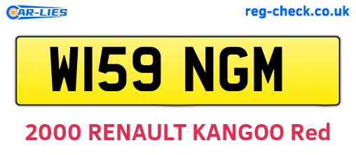 W159NGM are the vehicle registration plates.