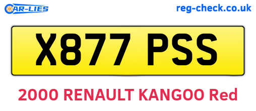 X877PSS are the vehicle registration plates.