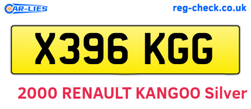 X396KGG are the vehicle registration plates.