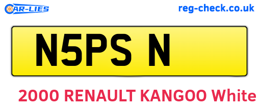 N5PSN are the vehicle registration plates.