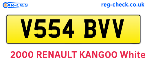 V554BVV are the vehicle registration plates.