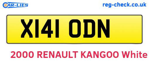 X141ODN are the vehicle registration plates.