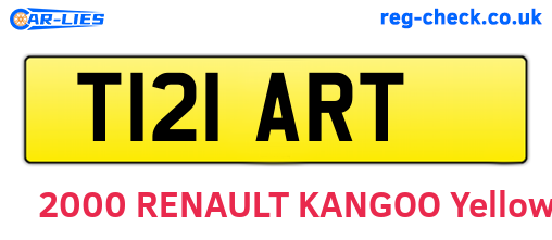 T121ART are the vehicle registration plates.