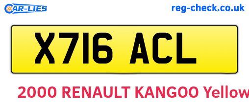 X716ACL are the vehicle registration plates.