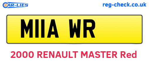 M11AWR are the vehicle registration plates.