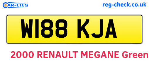 W188KJA are the vehicle registration plates.