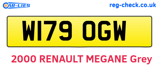 W179OGW are the vehicle registration plates.