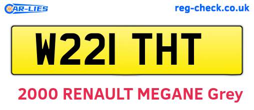 W221THT are the vehicle registration plates.