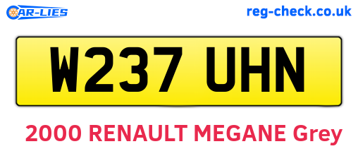 W237UHN are the vehicle registration plates.
