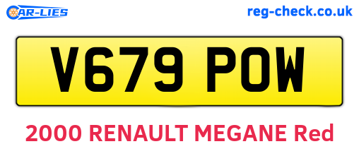 V679POW are the vehicle registration plates.